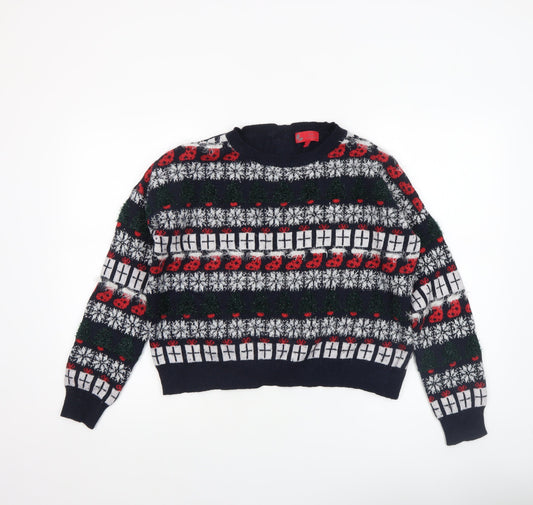 Next Womens Multicoloured Fair Isle Christmas Jumper Size 14