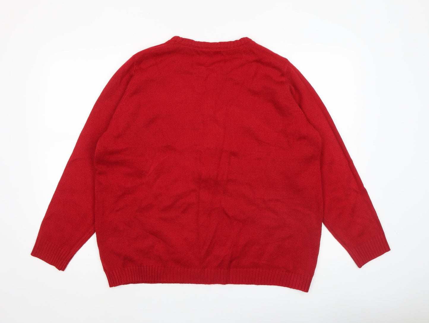 Dunnes Men Red XL Reindeer Christmas Knit Jumper
