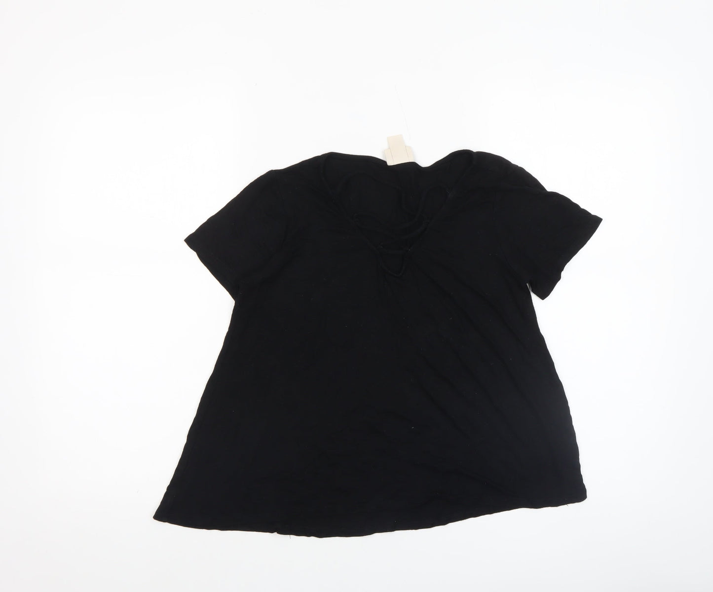 Mossimo Supply Co. Womens Black XS V-Neck Stretch Jersey T-Shirt