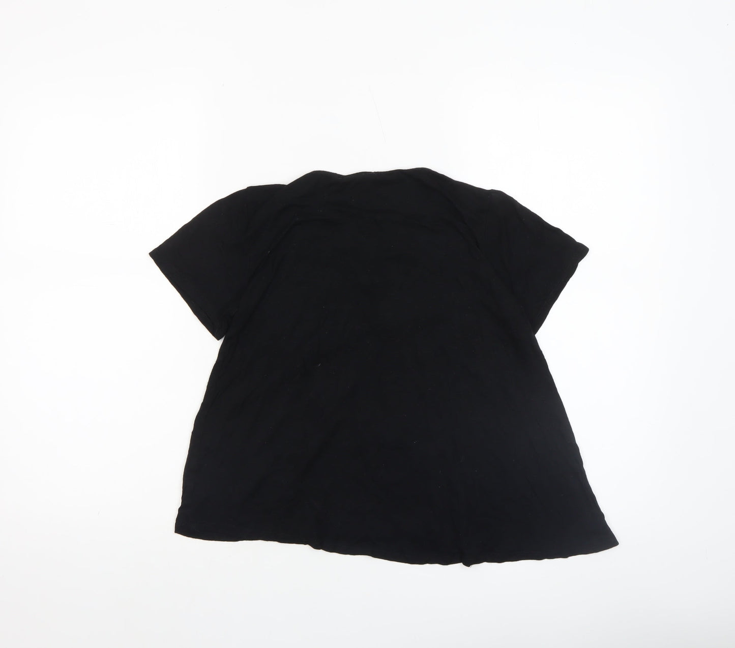 Mossimo Supply Co. Womens Black XS V-Neck Stretch Jersey T-Shirt
