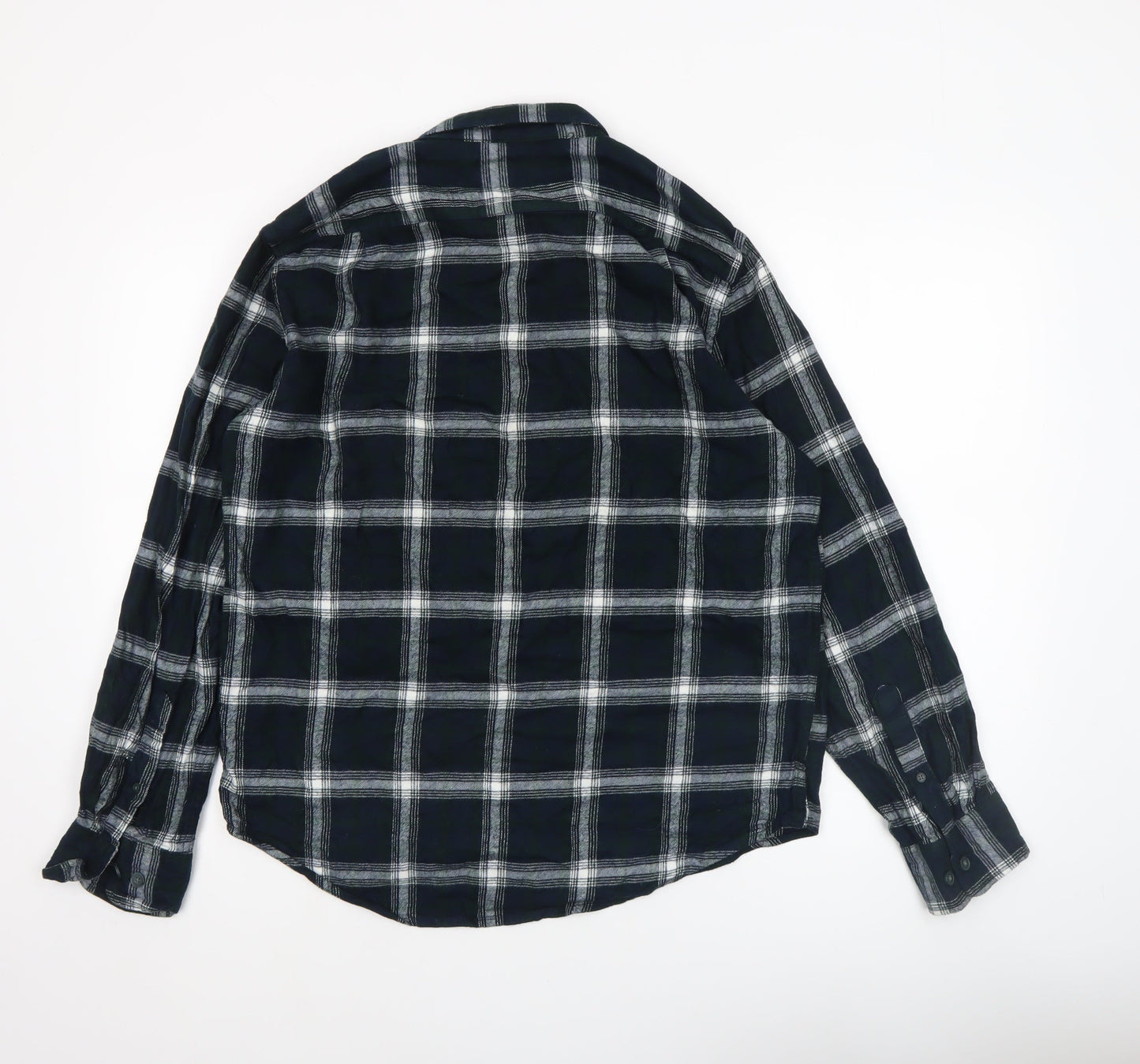 Dunnes Stores Men's Green Check Regular Fit Flannel Shirt L