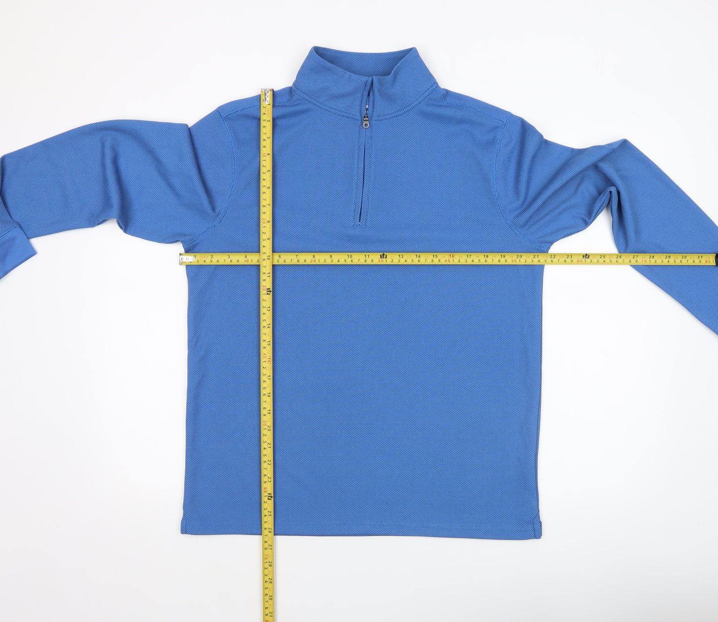 Croft & Barrow Men’s Blue 1/4 Zip Mock Neck Performance Sweatshirt M