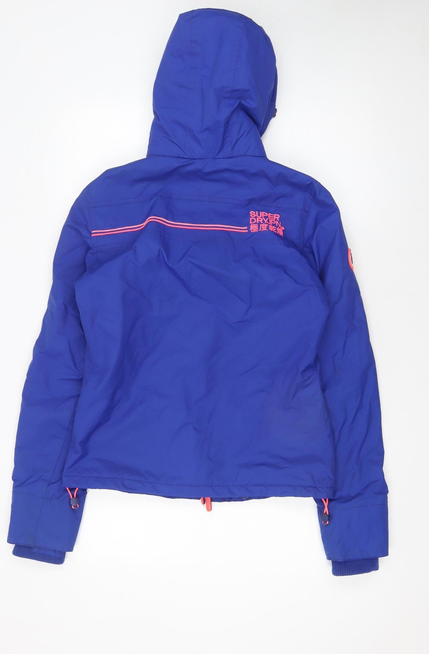 Superdry Women's Blue Hooded Windbreaker Jacket Size 8