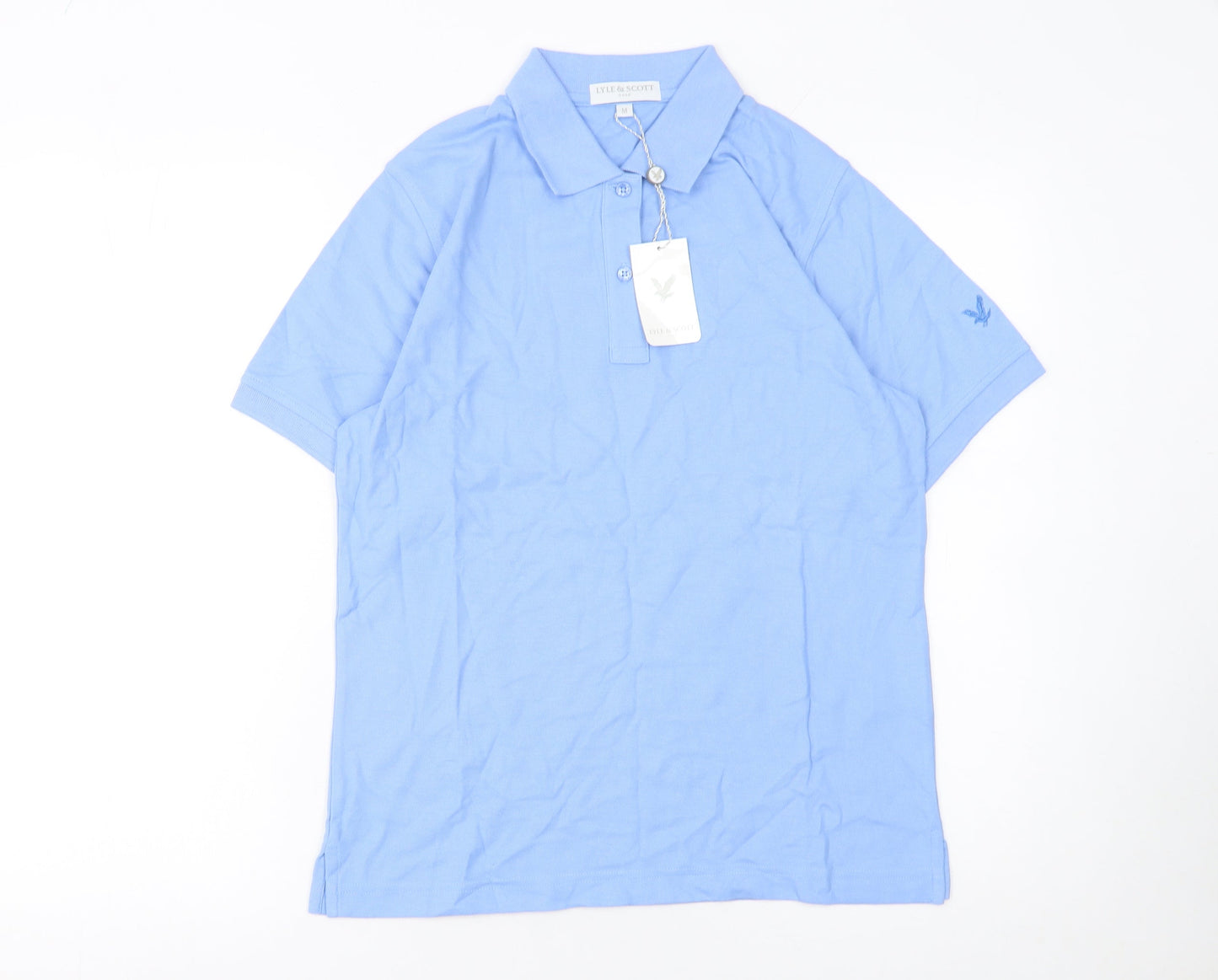 Lyle & Scott Men Blue Golf Polo Shirt M Regular Fit Cotton