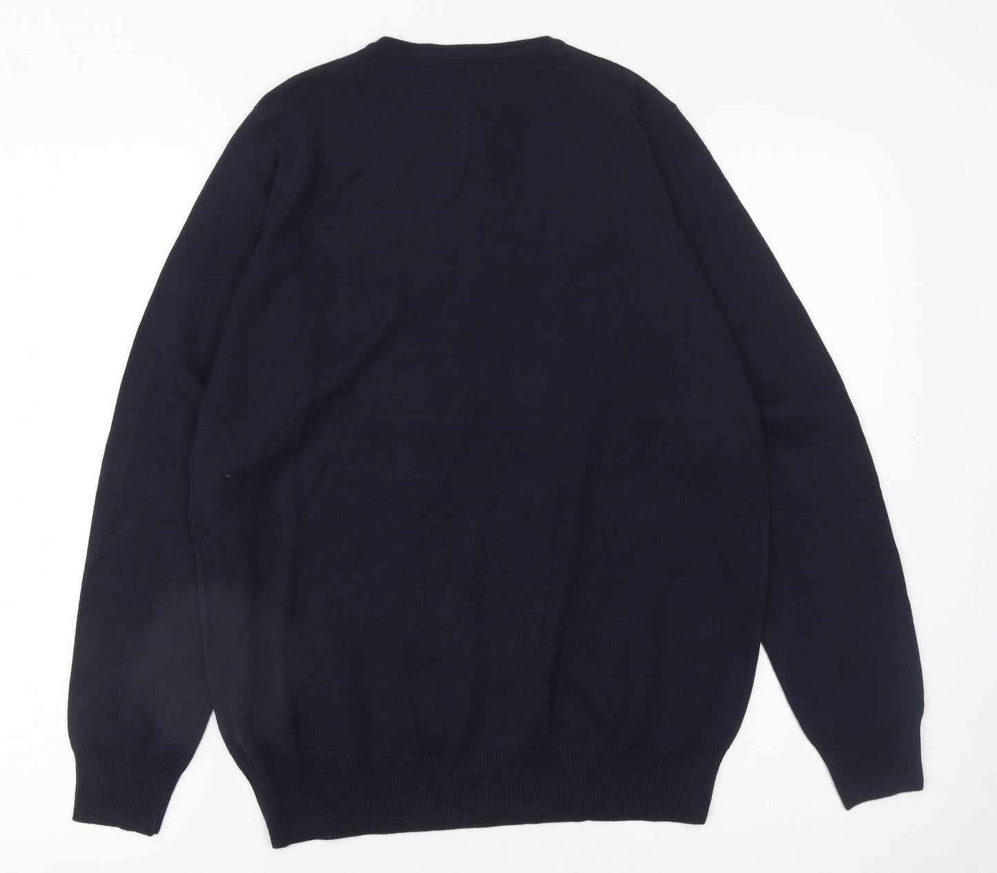 Kustom Kit Women's Black V-Neck Long Sleeve Cotton Blend Jumper Size 12