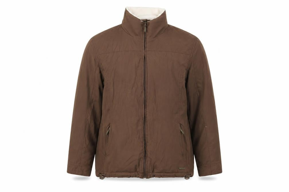 Paco Sport Men's Brown L Full Zip Lined Basic Jacket