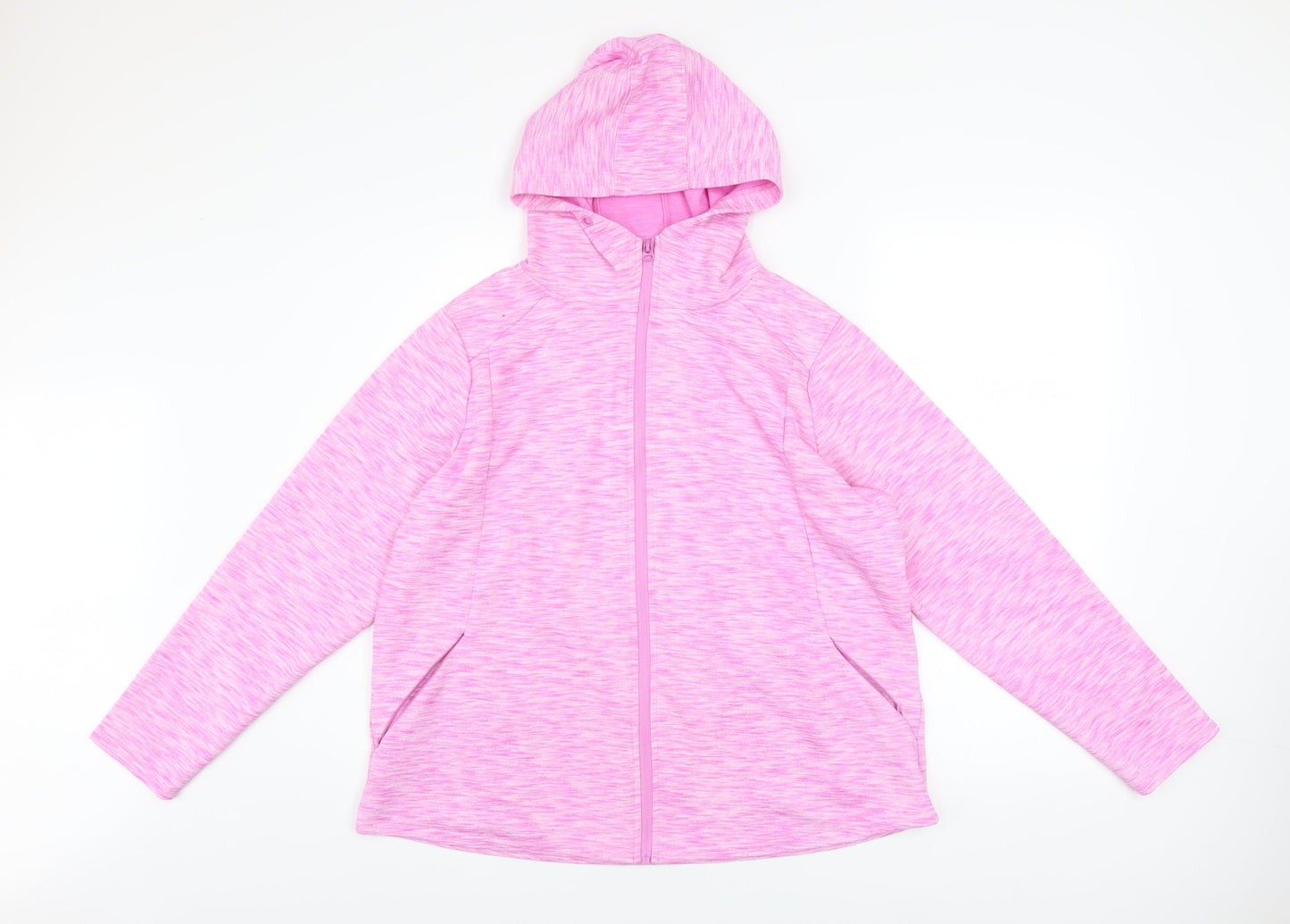 St. Bernard Women’s Pink Hooded Full Zip Active Jacket Size 16