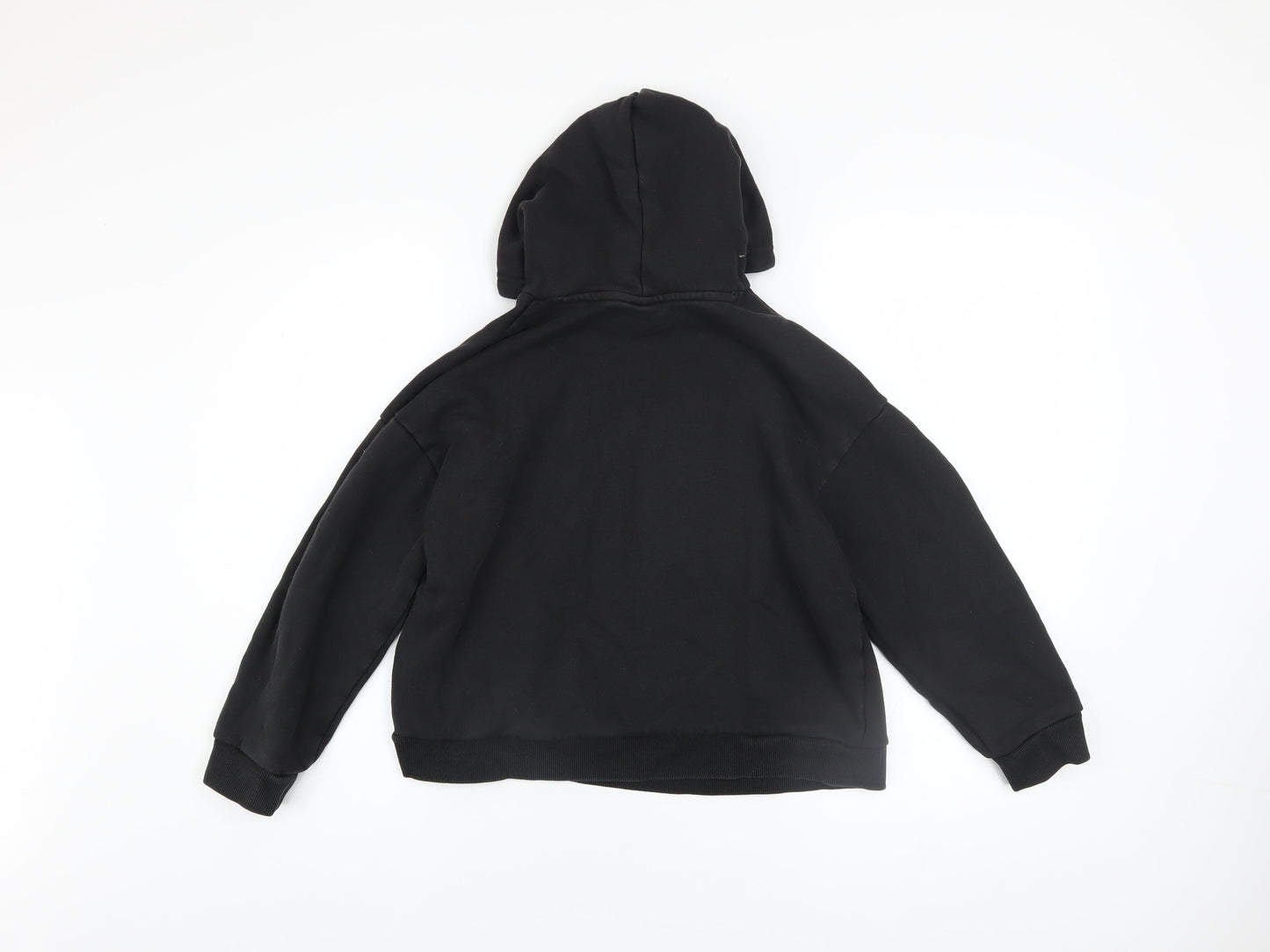 Puma Boys Black 13-14 Years Pullover Hoodie Cotton Blend Logo Sweatshirt