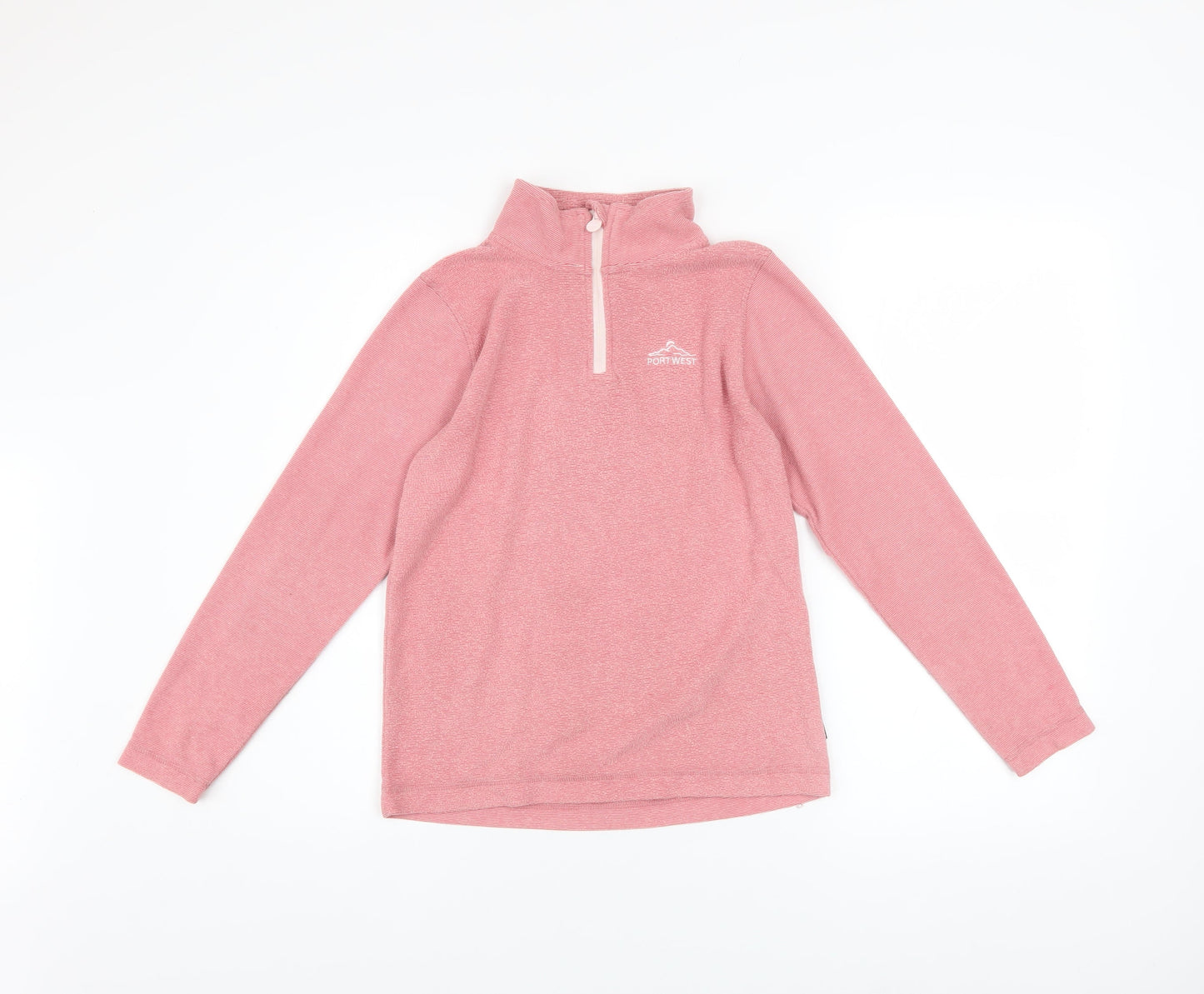Portwest Girls Pink Fleece 1/4 Zip Pullover Sweatshirt 11-12 Years