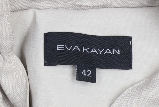 Eva Kayan Women Beige Short Casual Softshell Jacket Size 14