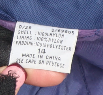 Wild Thunder Blue Nylon Insulated Ski Jumpsuit Women UK 14 Belted Zip Winter