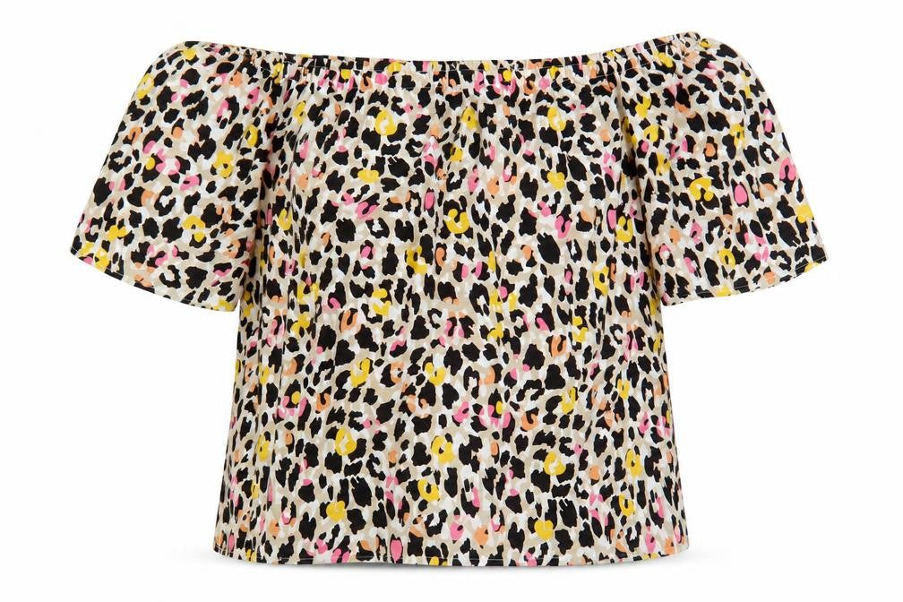Capsule Women’s Multicoloured Leopard Off Shoulder Blouse Size 18