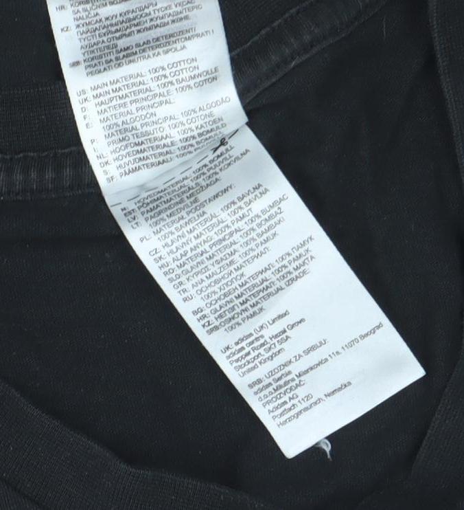 Adidas Men’s Black XL Logo Graphic Sports T-Shirt