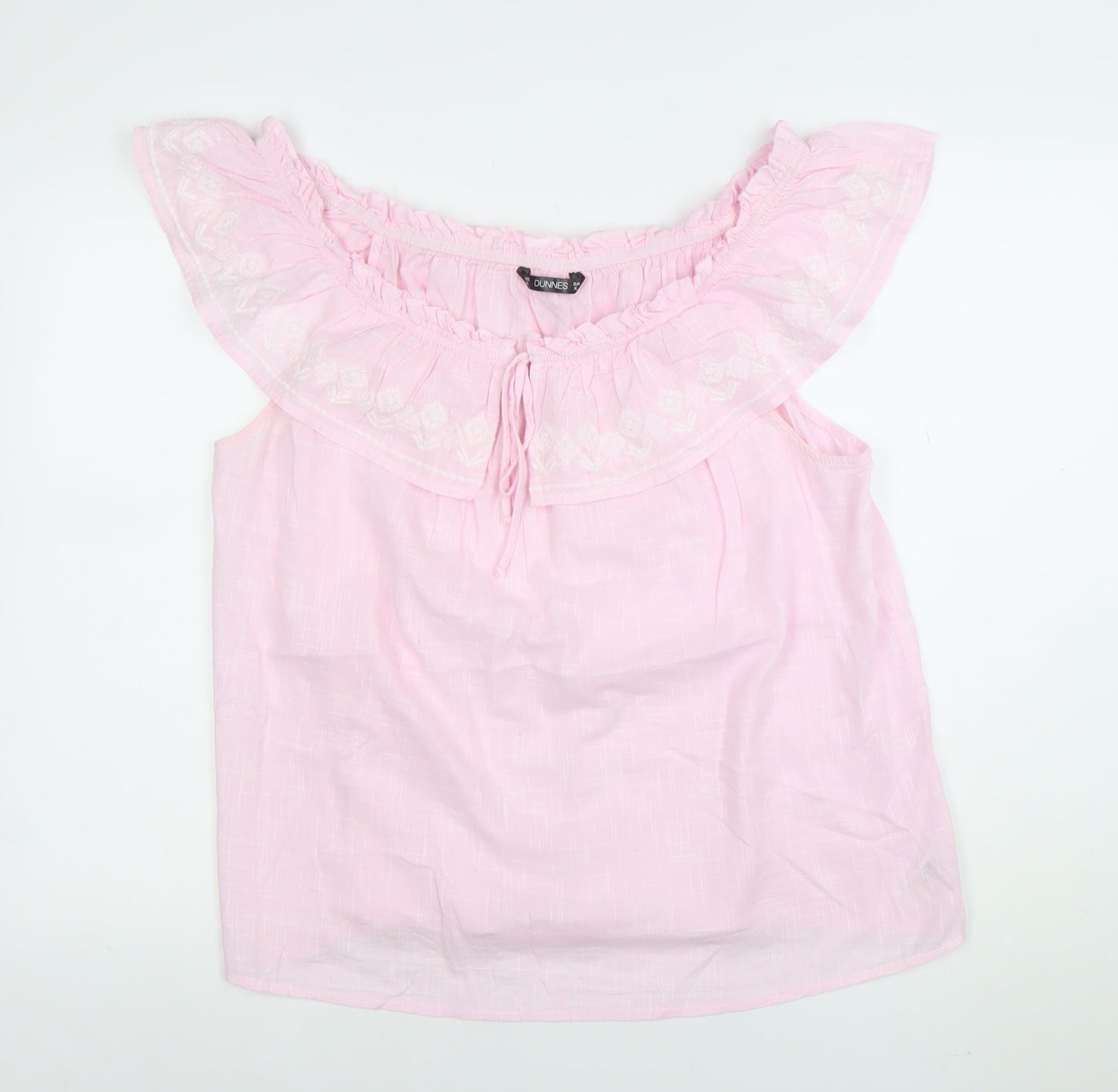 Dunnes Women Pink Off Shoulder Ruffle Blouse XL