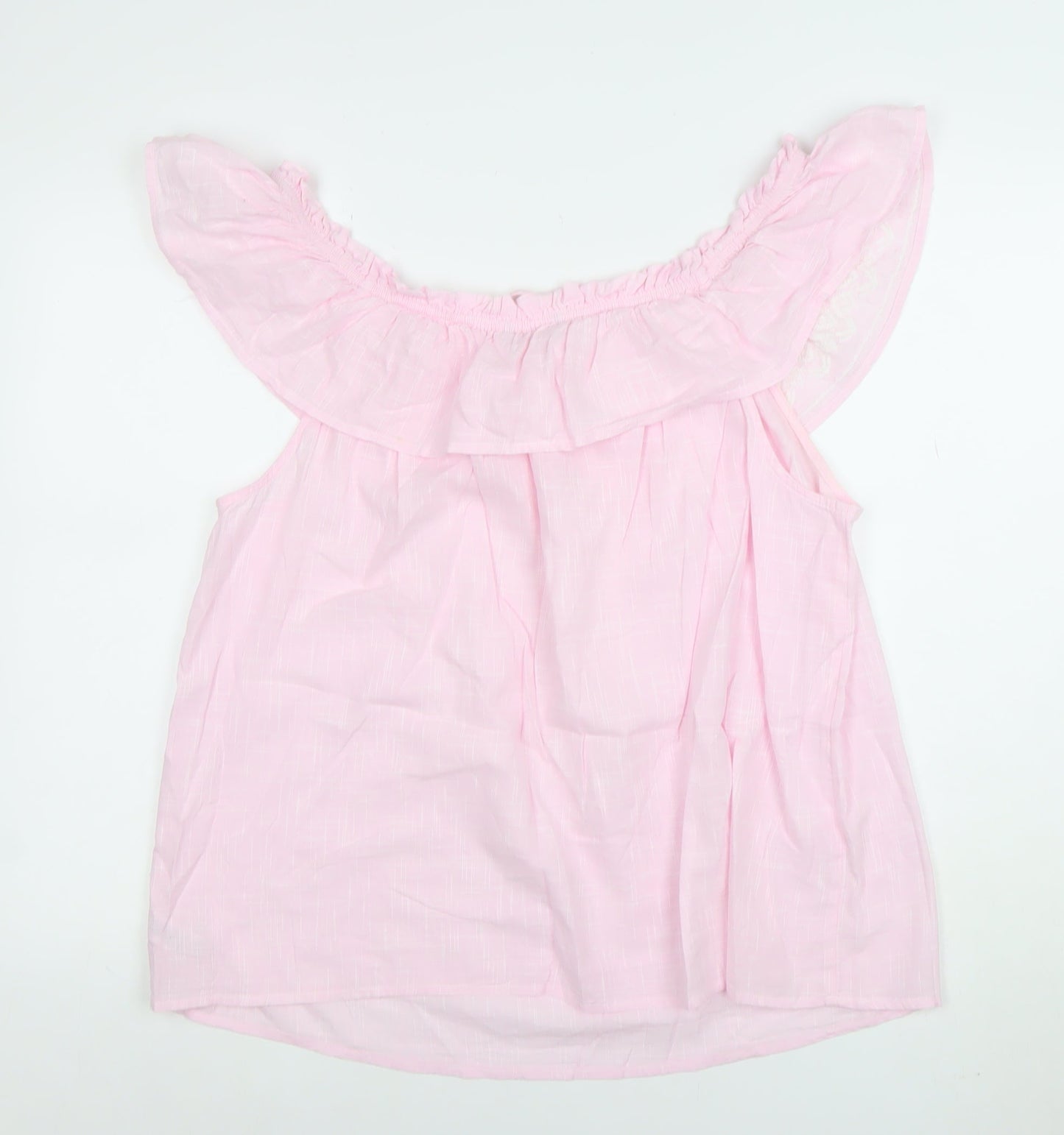 Dunnes Women Pink Off Shoulder Ruffle Blouse XL