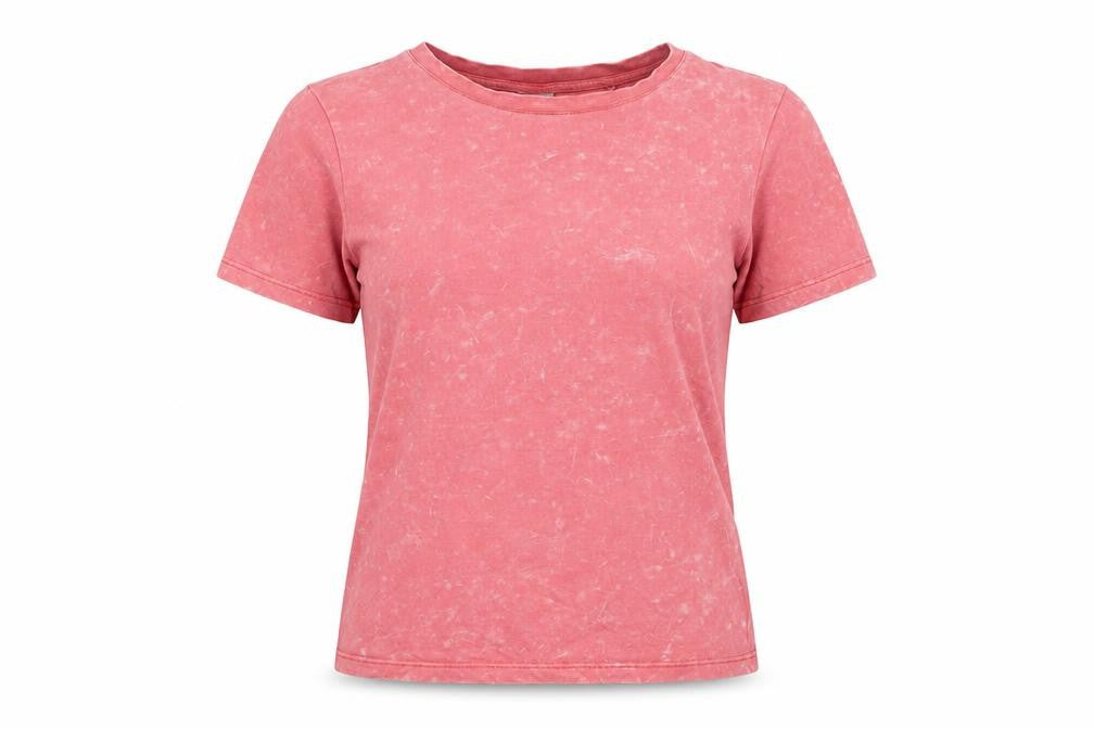 Diesel Womens Pink Acid Wash Short Sleeve Cotton T-Shirt M