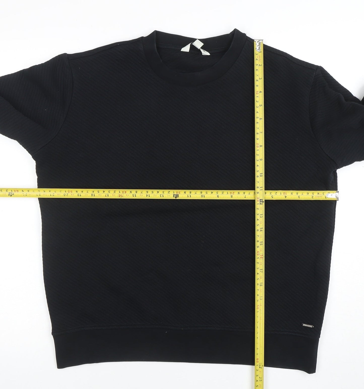 Marks and Spencer Mens Black Medium Crew Neck Pullover Sweatshirt