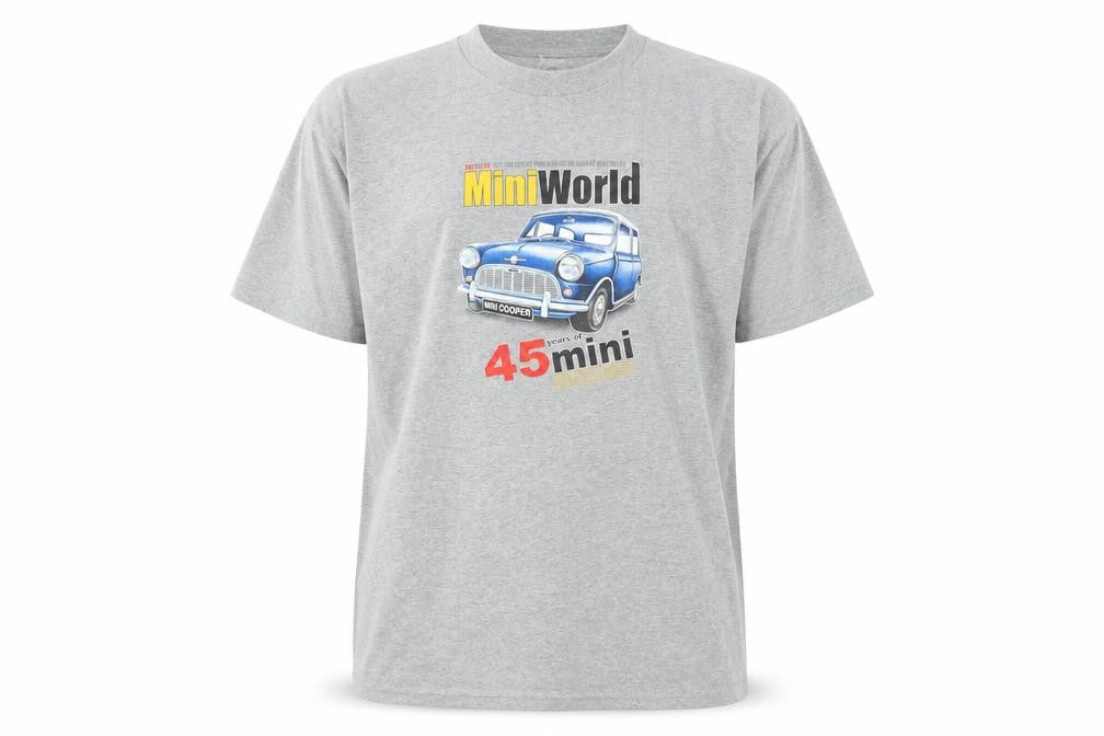 SMILEY Men's Grey Mini Cooper Graphic T-Shirt Size L