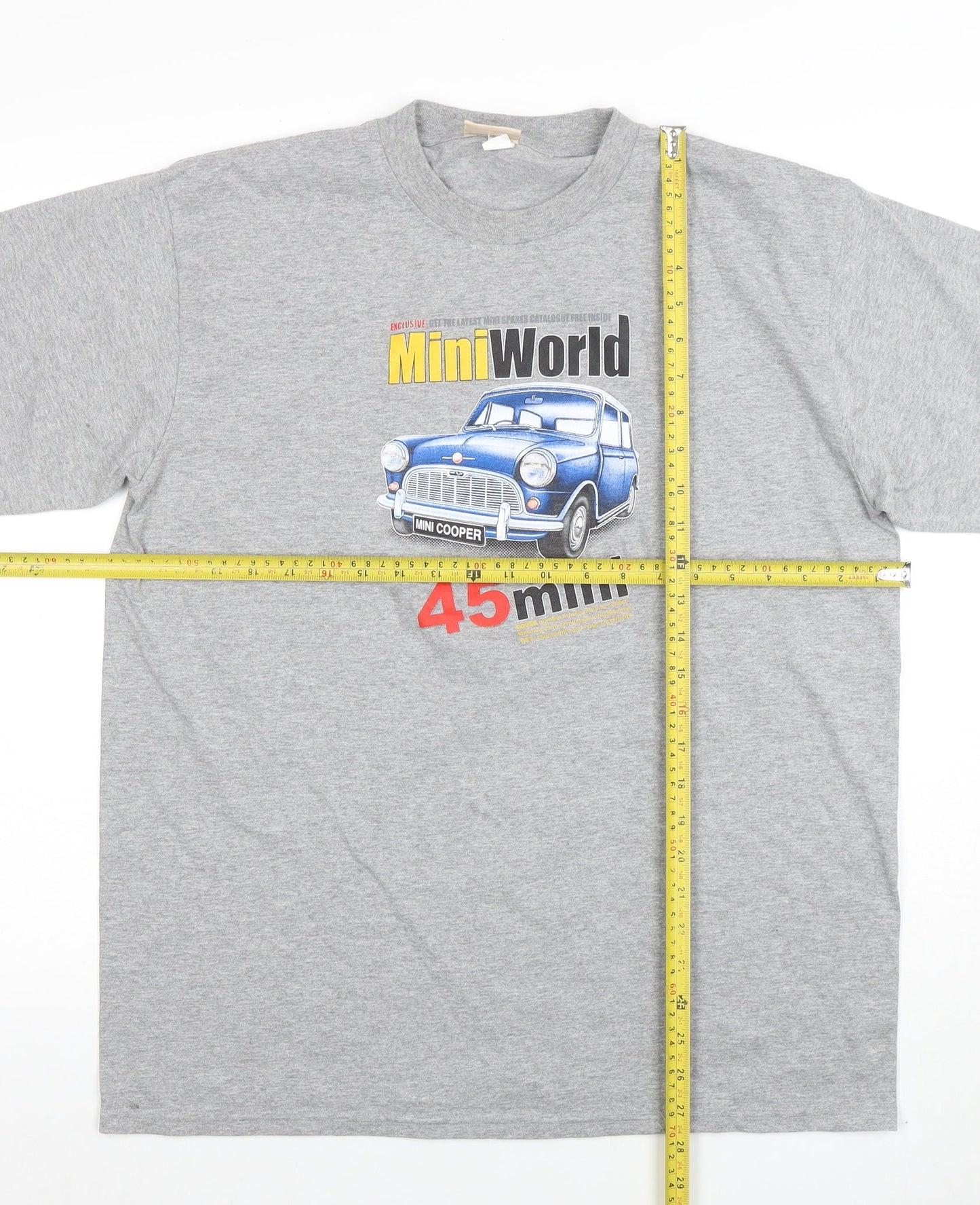SMILEY Men's Grey Mini Cooper Graphic T-Shirt Size L