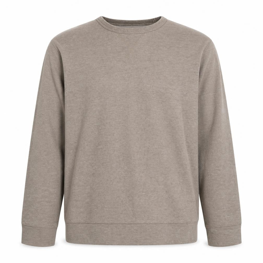 JACHS New York Men's Brown Pullover Sweatshirt L Crew Neck