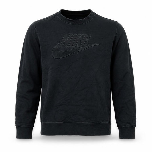 Nike Men's Black Logo Crew Neck Fleece Sweatshirt Size S