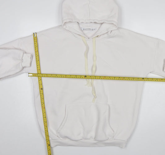 Kendall + Kylie Women White Pullover Hoodie Small Snake Logo Cotton Blend
