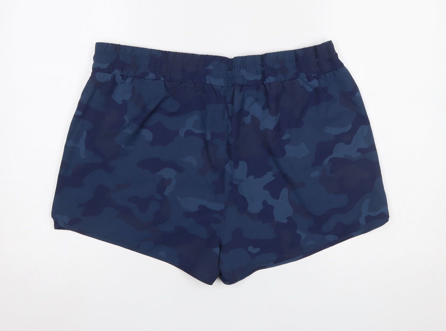 Dunnes Stores Womens Blue Camouflage Athletic Shorts Size 16