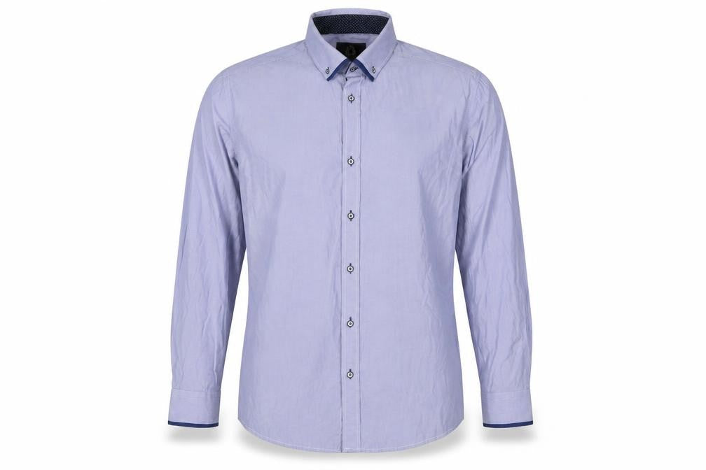 Silvio Valentin Men's Blue Striped Button-Down 2XL Casual Shirt