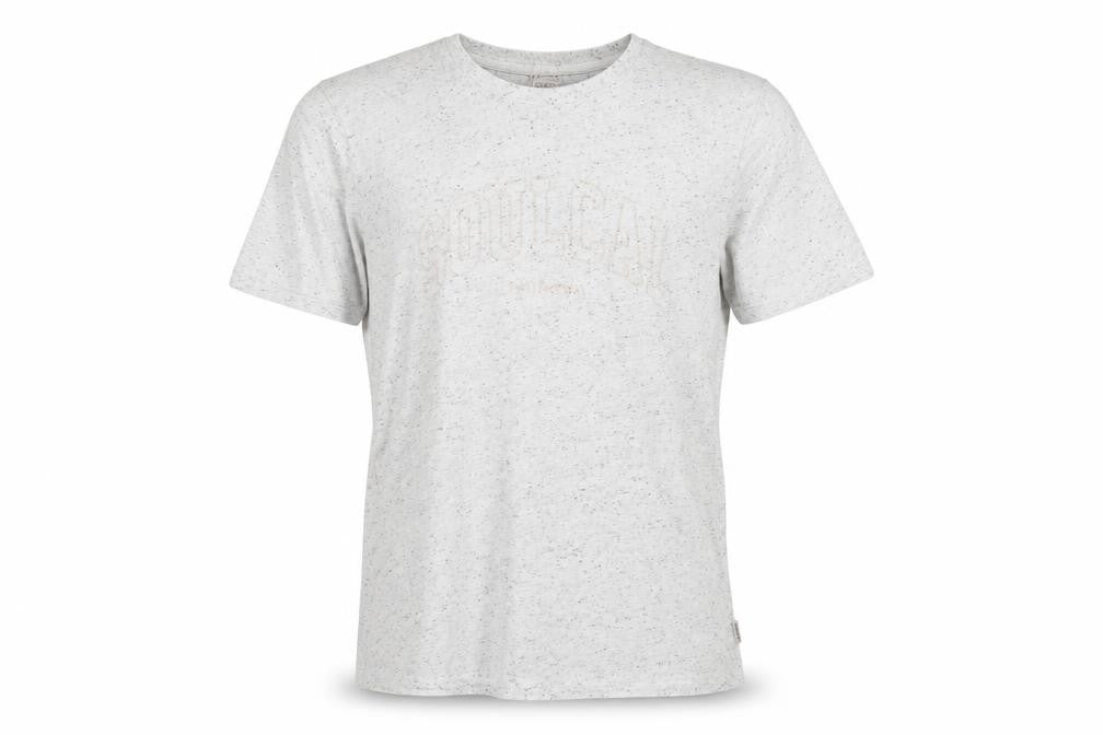 SoulCal & Co Men’s Beige Speckled Crew Neck Cotton T-Shirt L