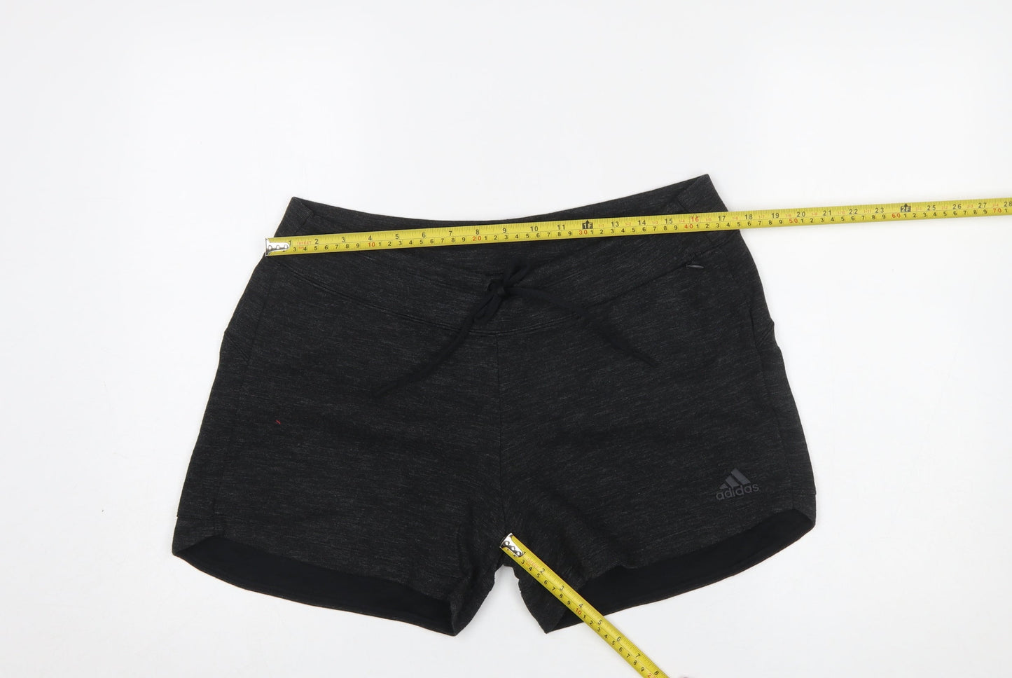 Adidas Women Black XL Athletic Activewear Shorts with Drawstring Waist