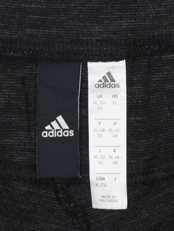 Adidas Women Black XL Athletic Activewear Shorts with Drawstring Waist