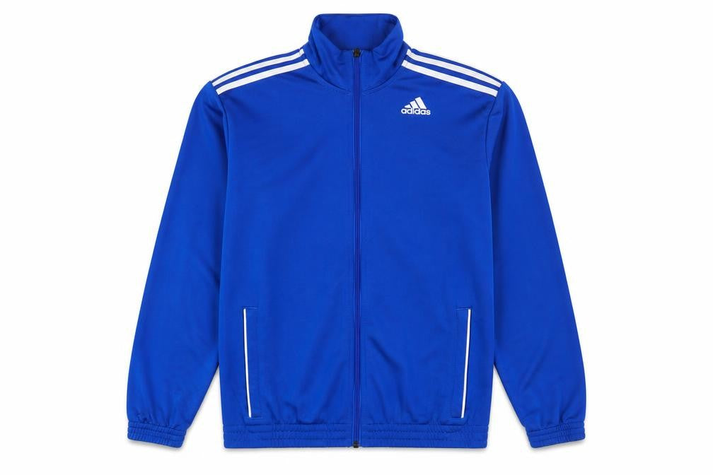 Front view of Adidas Men's Blue Full Zip Sports Sweatshirt, size S