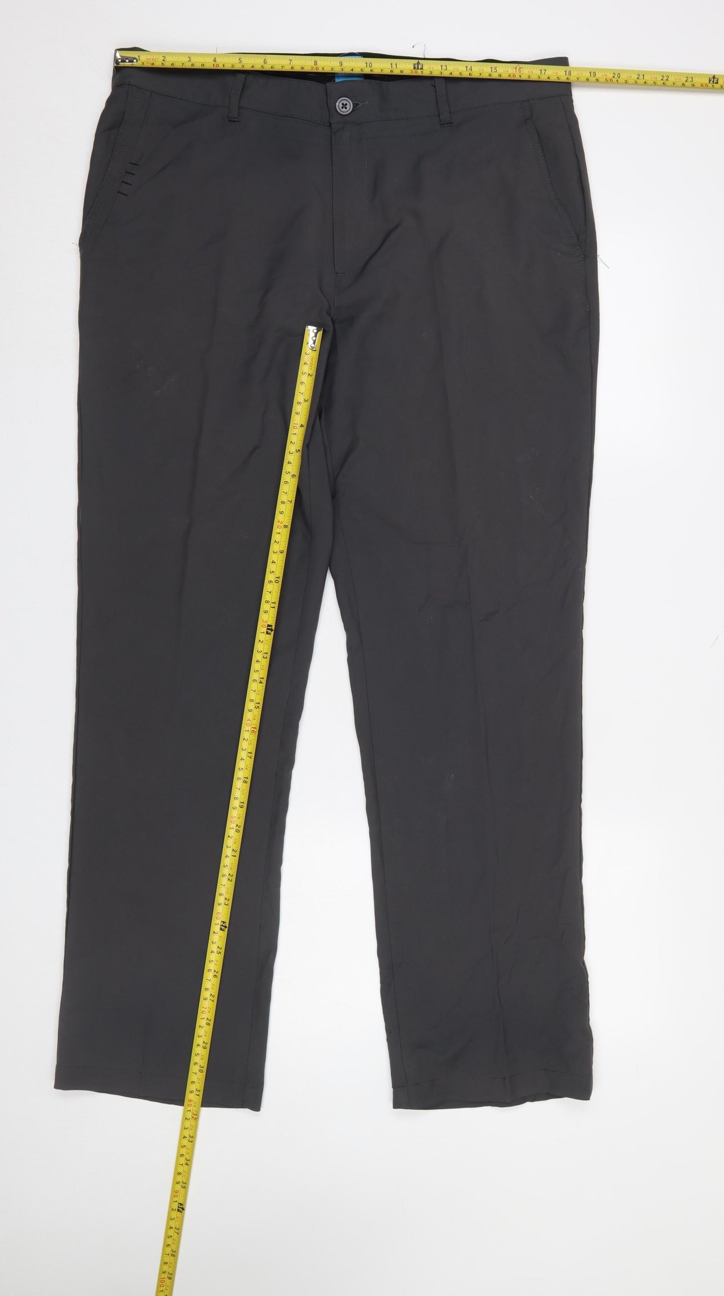Slazenger Men's Black 36W Regular Fit Chino Trousers