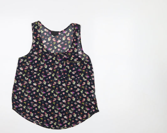 Topshop Women's Multicoloured Floral Chiffon Tank Top Size 12