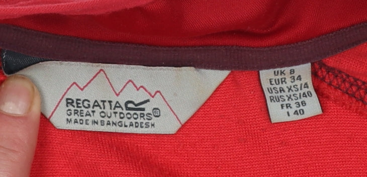 Regatta Women's Red Fleece Full Zip Outdoor Jacket Size 8