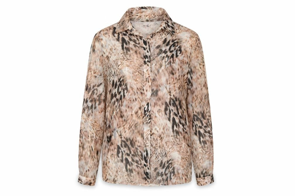 Lipsy Women’s Multicoloured Animal Print Chiffon Blouse UK 8