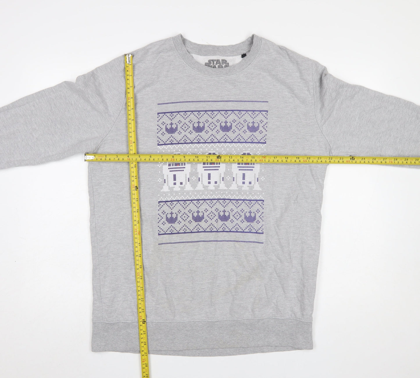 Star Wars Men's Grey R2-D2 XL Pullover Sweatshirt
