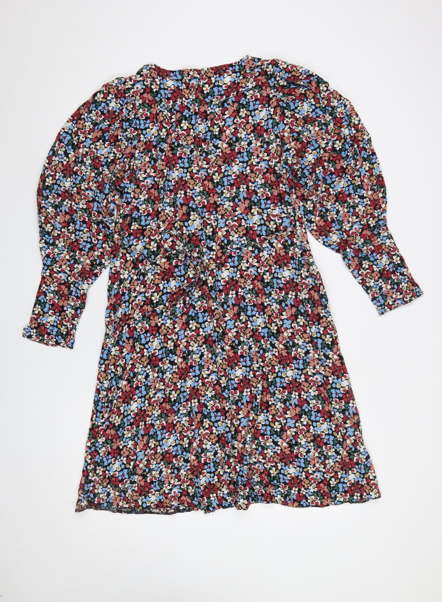 Peacocks Women’s Multicoloured Floral A-Line Dress Size 12