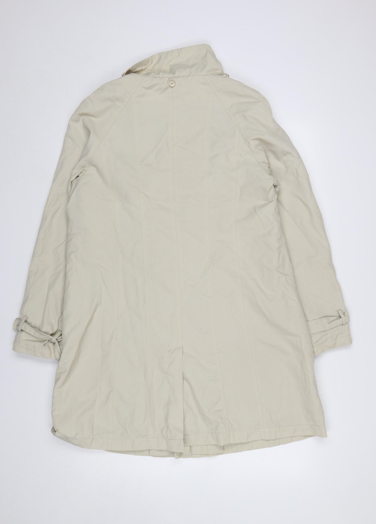 David Barry Women’s Beige Mid-Length Rain Coat Size 16