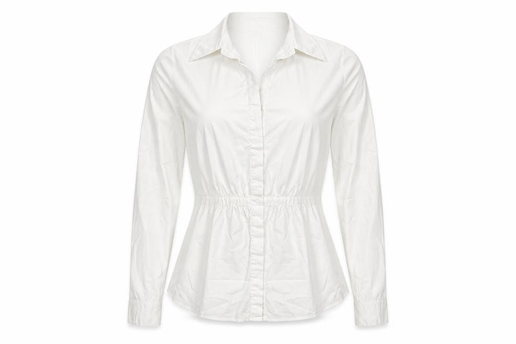 Sandwich Women White Button-Up Blouse Size 12 Cotton Blend