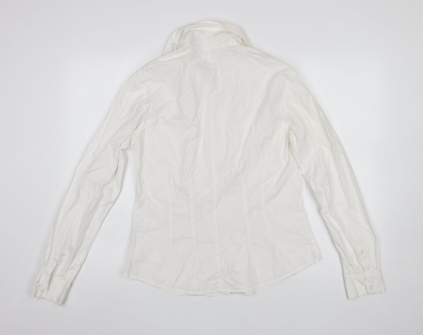 Sandwich Women White Button-Up Blouse Size 12 Cotton Blend