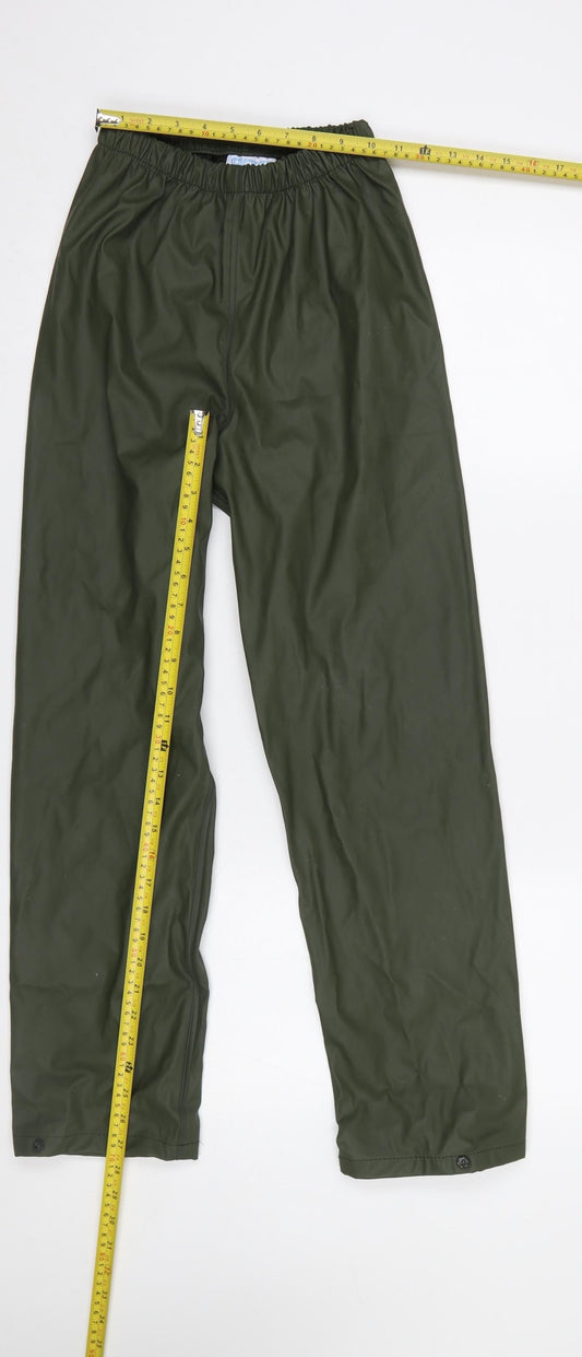 Fort Workwear Boys Green 11-12 Years Waterproof Rain Trousers
