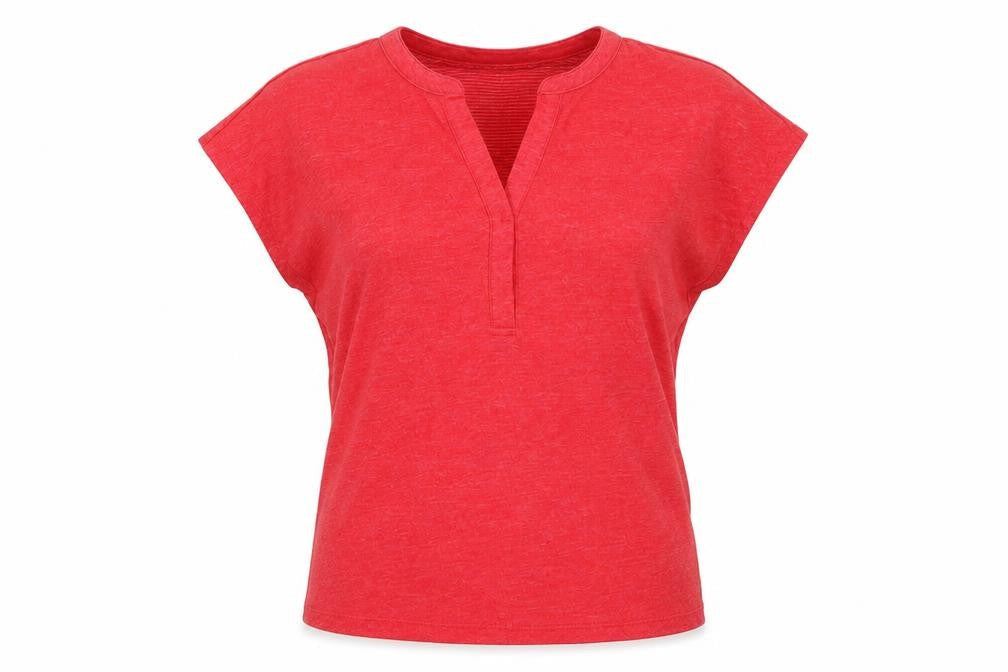 Jessica Graaf Women's Red Basic V-Neck Jersey T-Shirt Size S