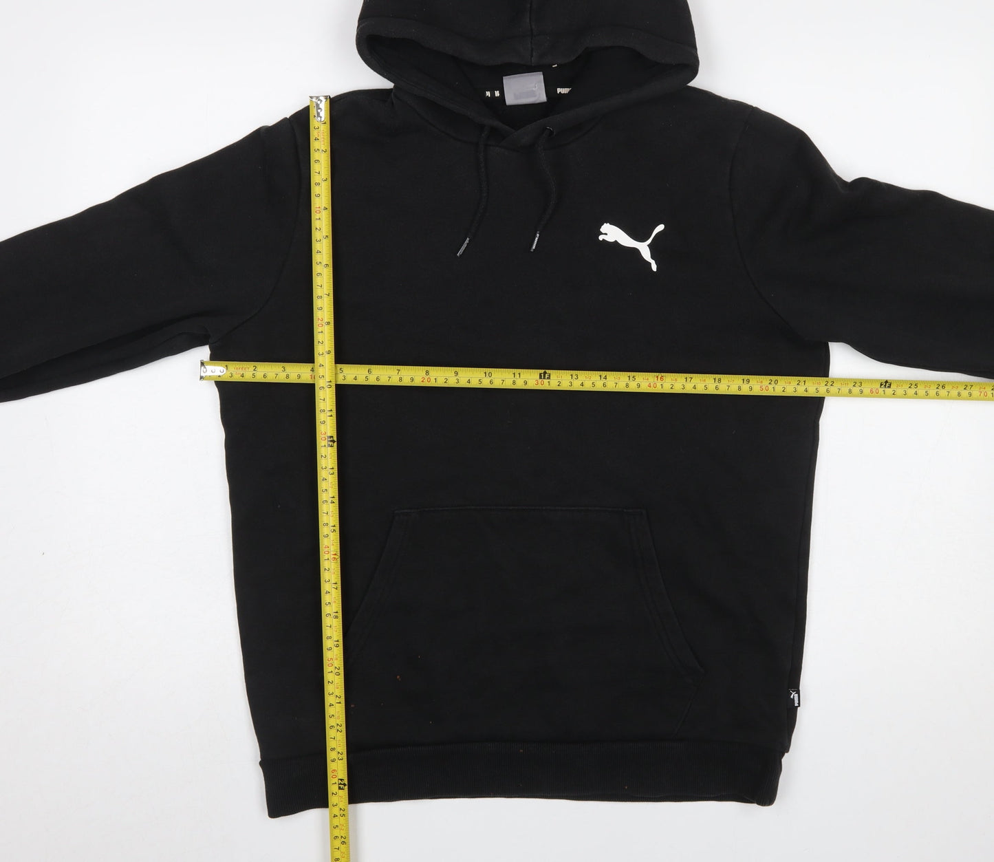 Puma Men's Black Pullover Hoodie Medium Regular Fit Sportswear