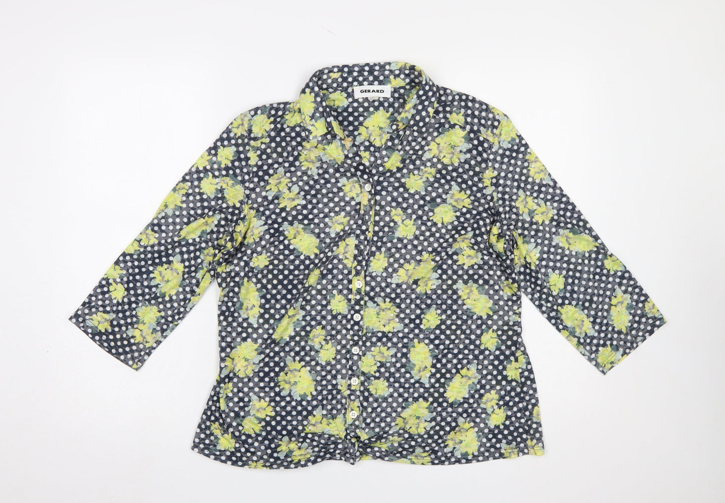 Gerard Women's Multicoloured Floral Polka Dot Button-Up Shirt Size 14