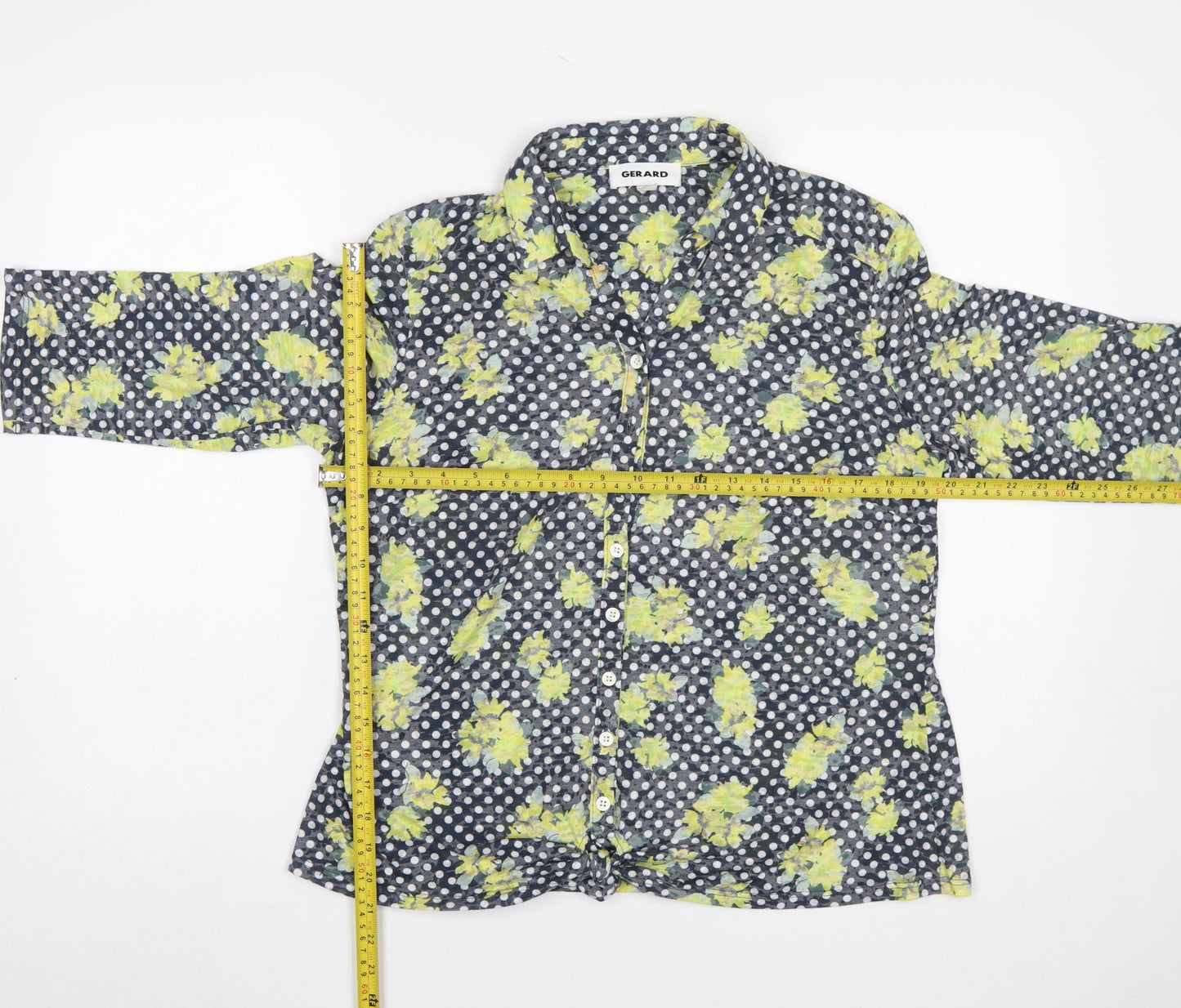 Gerard Women's Multicoloured Floral Polka Dot Button-Up Shirt Size 14
