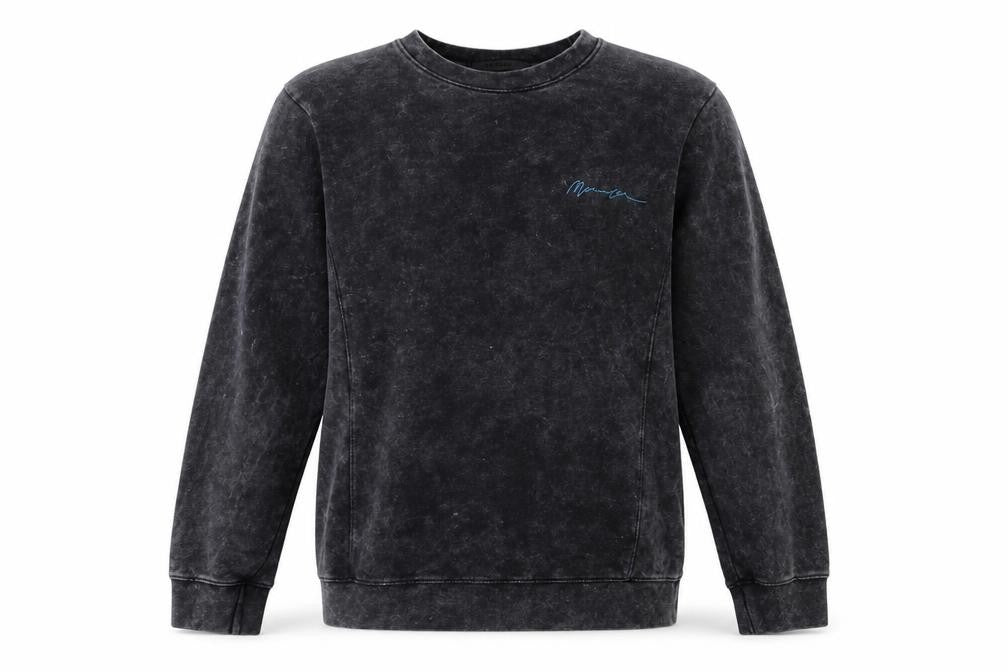 Mennace Men's Black Cotton Crew Neck Sweatshirt Size S Regular Fit
