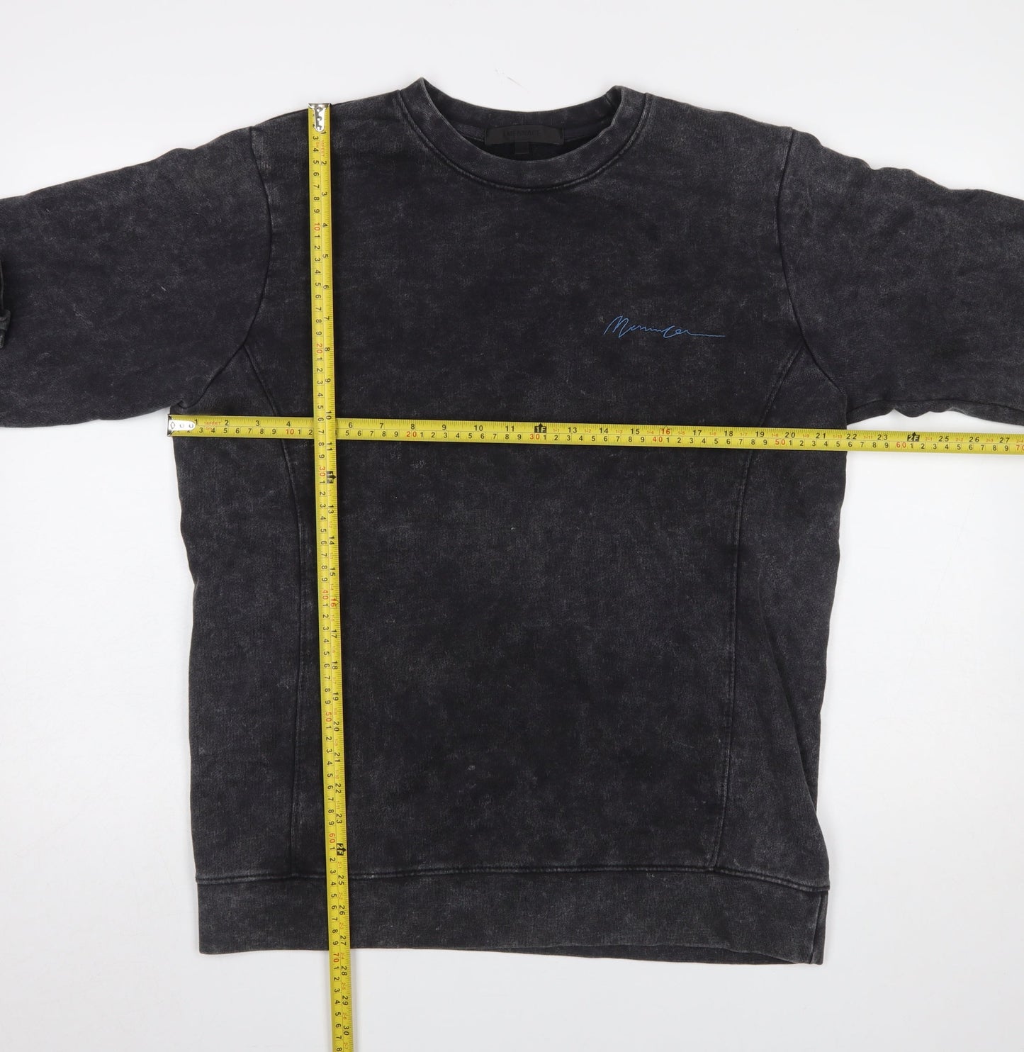 Mennace Men's Black Cotton Crew Neck Sweatshirt Size S Regular Fit