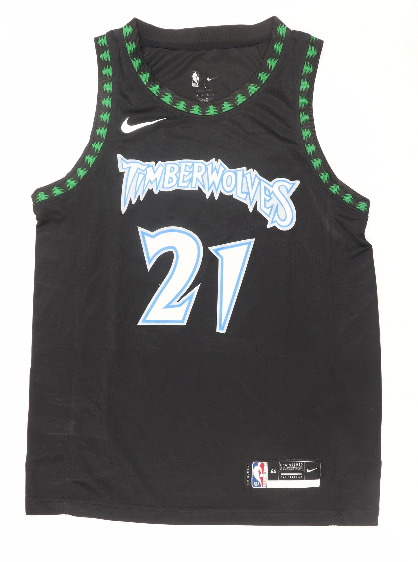 Nike Men's Black Timberwolves #21 Basketball Sleeveless Jersey M