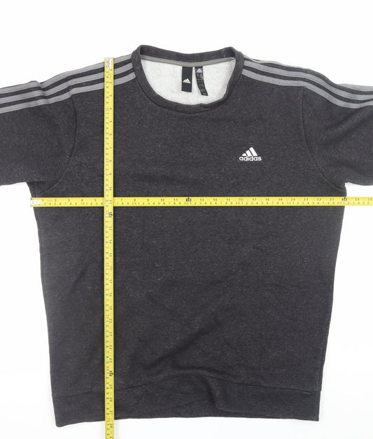 Adidas Men's Black Pullover Sweatshirt M Regular Fit Sportswear